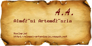 Almási Artemíszia névjegykártya